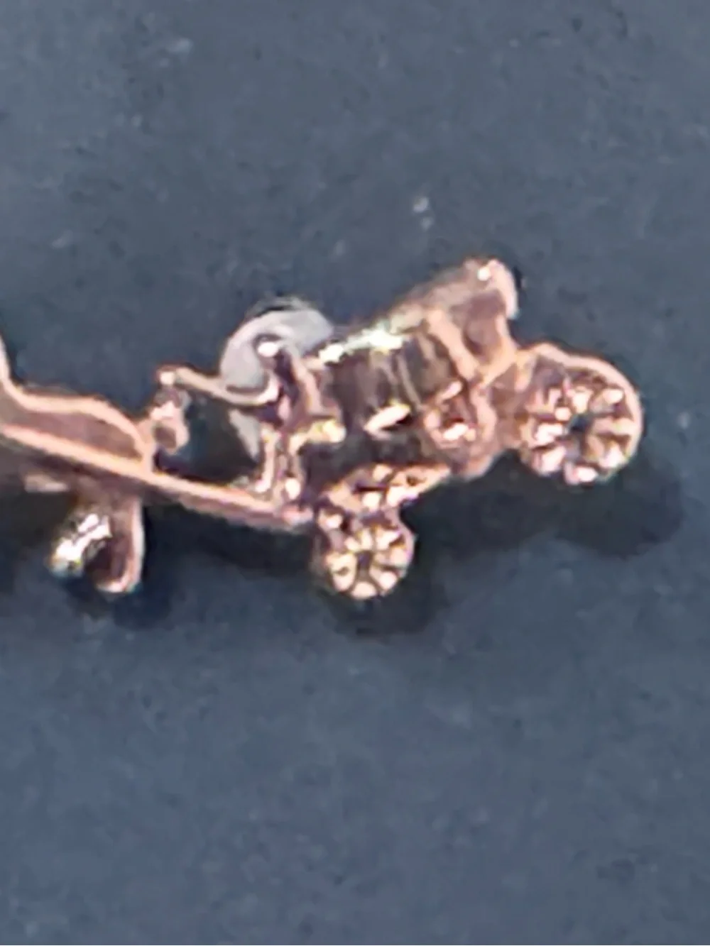 Coach Signature Stagecoach Post Stud Earrings Rose Gold Copper Color Pierced - Picture 2 of 9